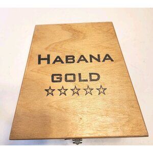 Habana Gold Black Label Torpedo 25 Count Cigars Trapezoidal Box Vintage Box Only